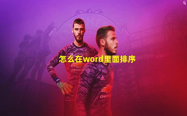怎么在word里面排序