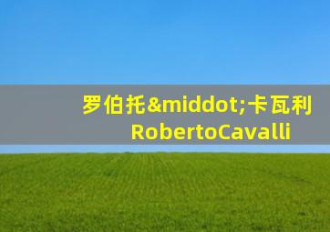 罗伯托·卡瓦利RobertoCavalli